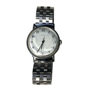 Vintage 1979 Timex Men's Watch Mercury Mechanical Stainless Bracelet Working